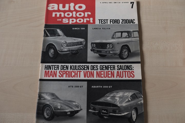 Deckblatt Auto Motor und Sport (07/1963)